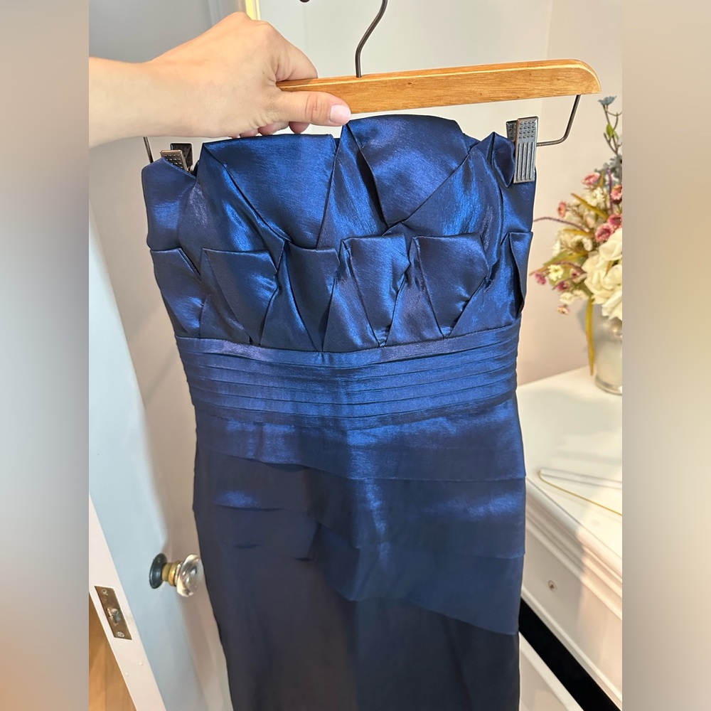 Romeo and Juliet Vintage Couture royal blue strapless dress size S/M
